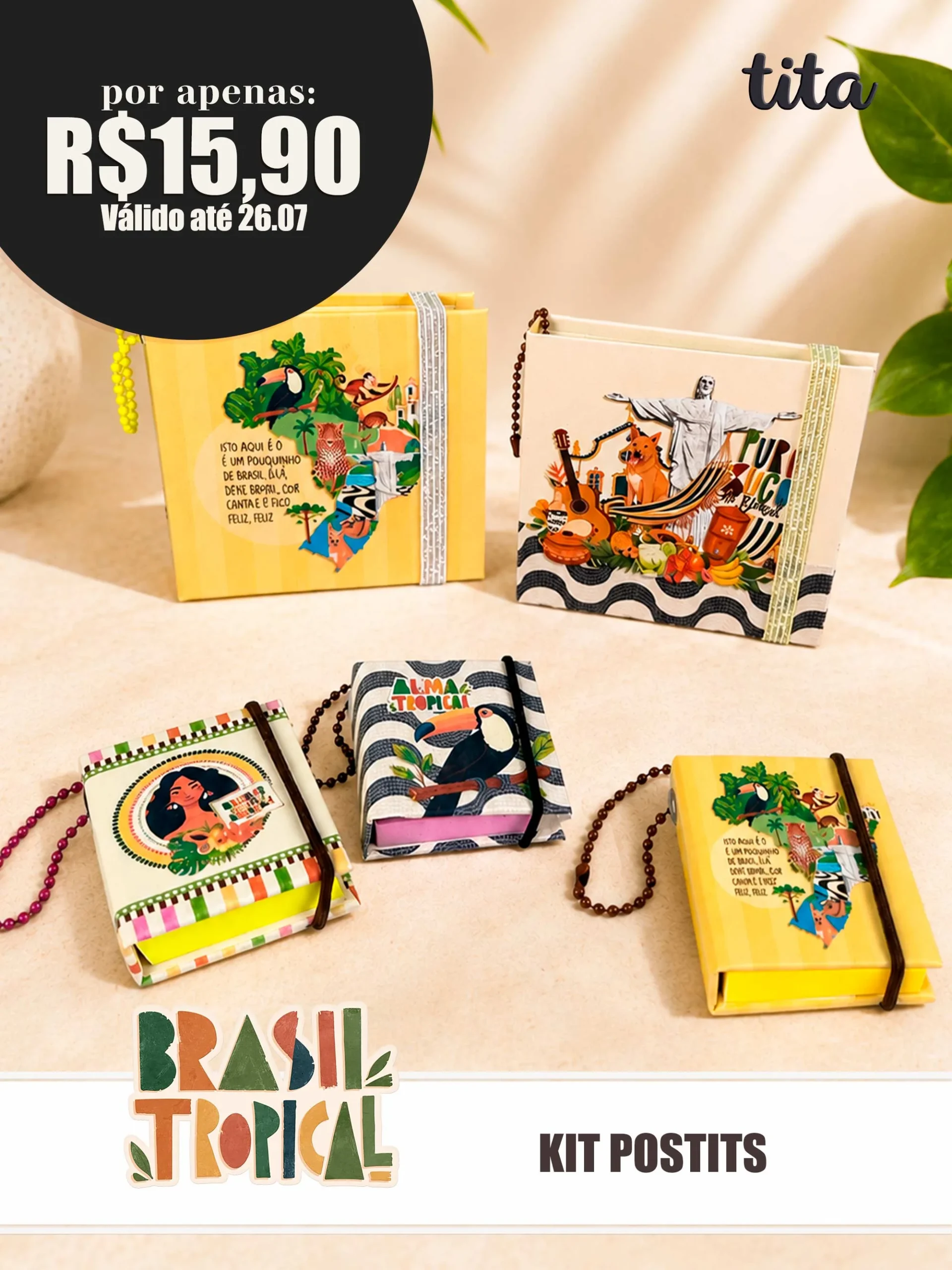 Brasil Tropical - Kit Postits Brasil Tropical - Kit Postits - Imagem 1