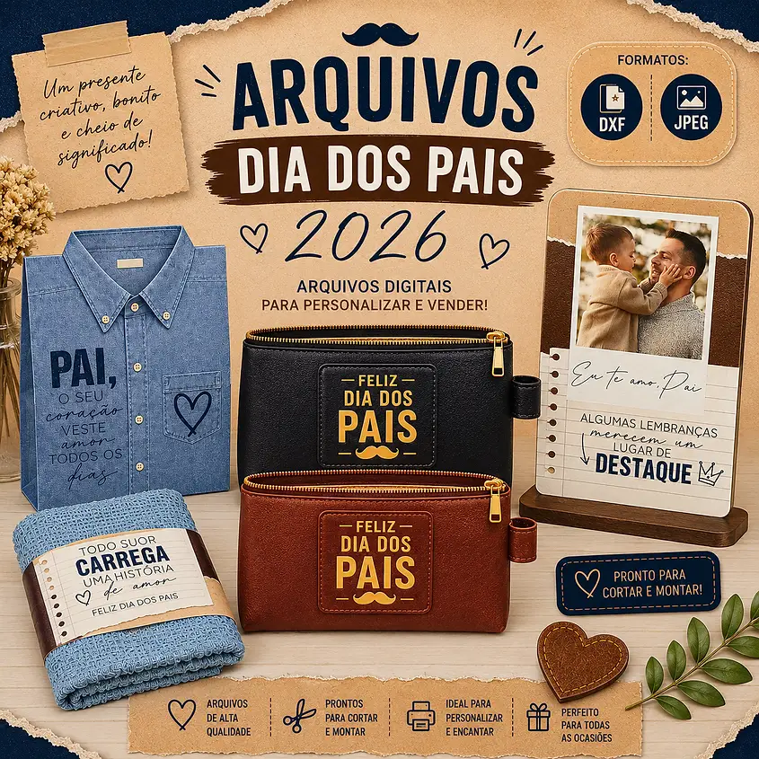Kit Digital Dia dos Pais 2026 Kit Digital Dia dos Pais 2026 ( Desenhitos da Jana ) - Imagem 1