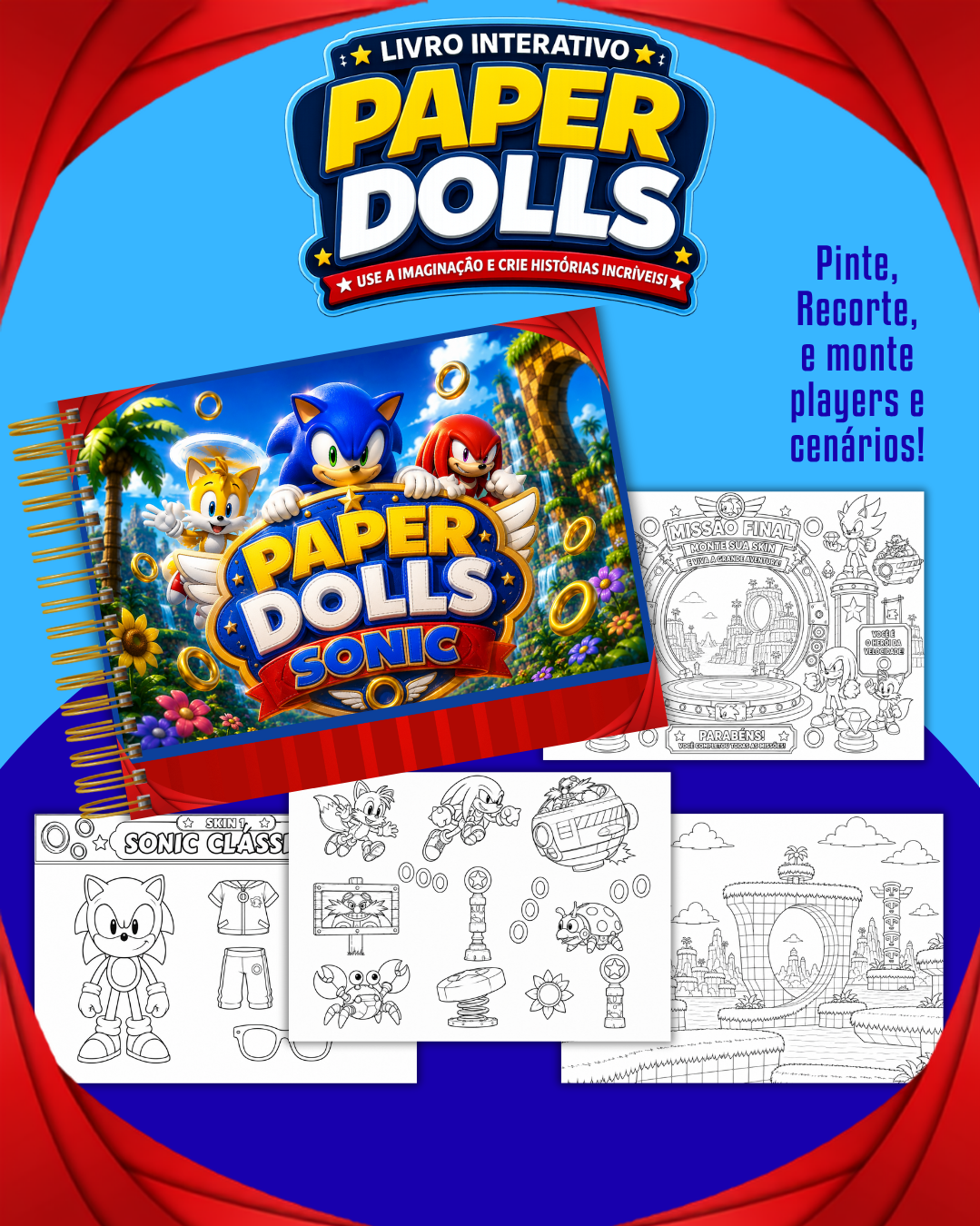 Paper Dolls Sonic Paper Dolls Sonic - Imagem 1