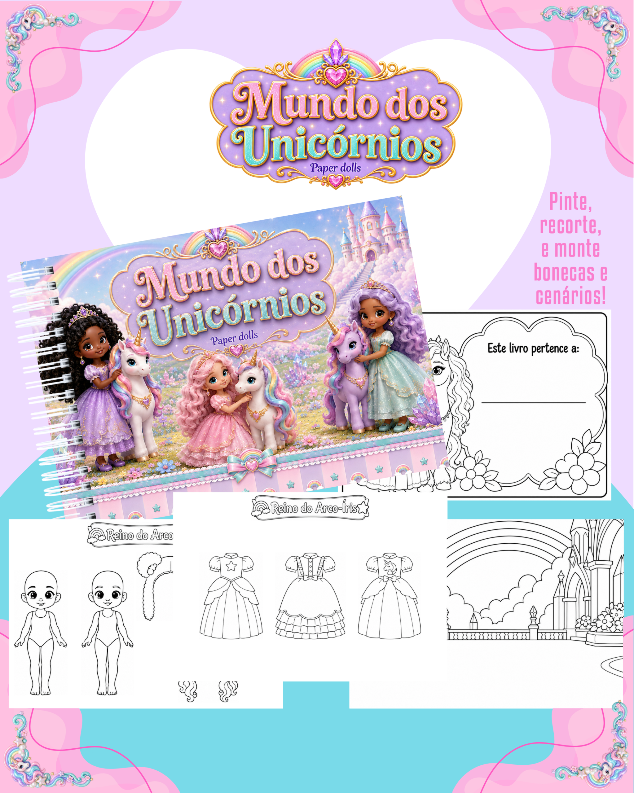 Paper Dolls Mundo dos Unicórnios Paper Dolls Mundo dos Unicórnios - Imagem 1