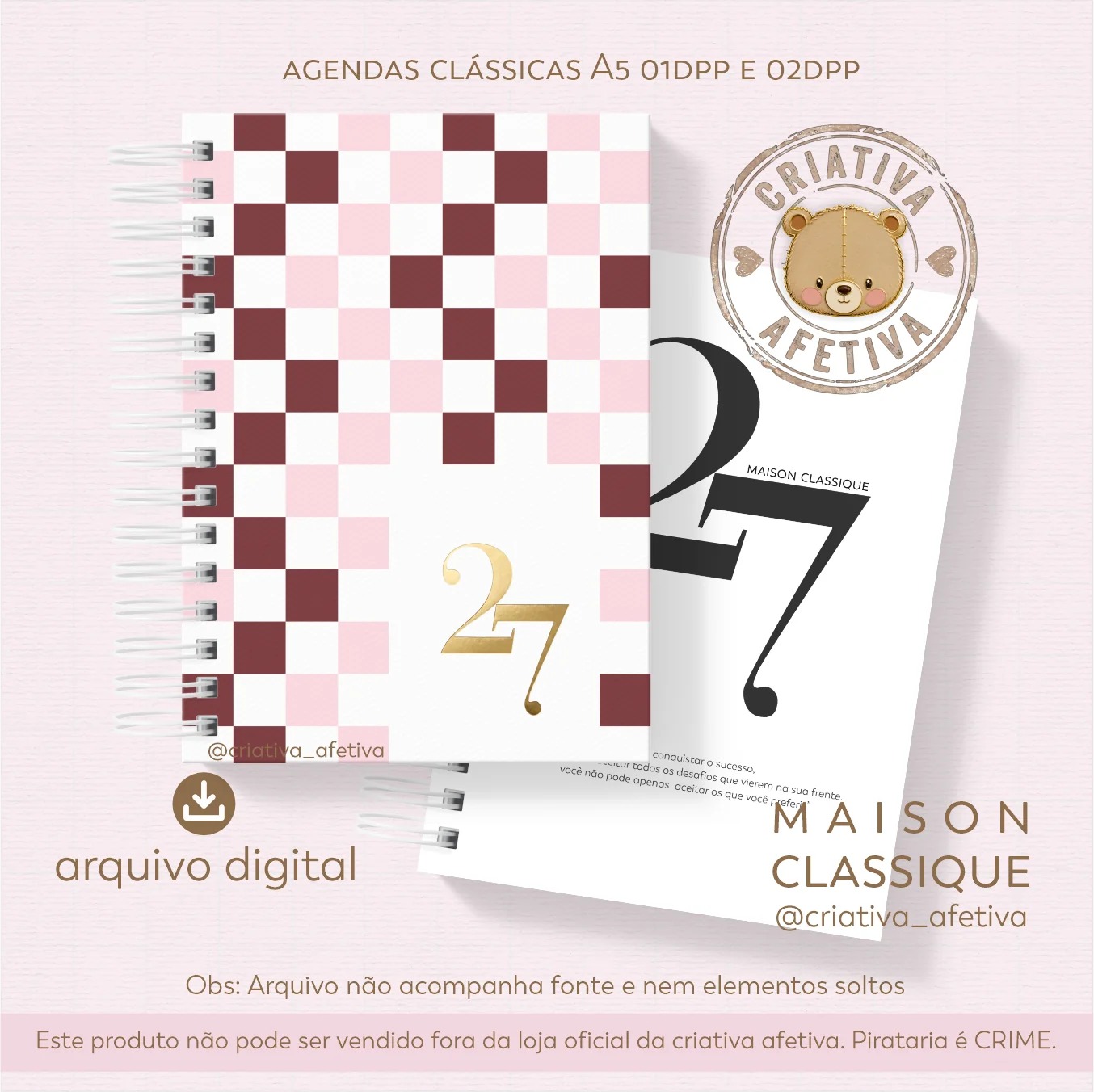 agenda A5 – maison classique 2027 agenda A5 – maison classique 2027 ( Criativa Afetiva ) - Imagem 1