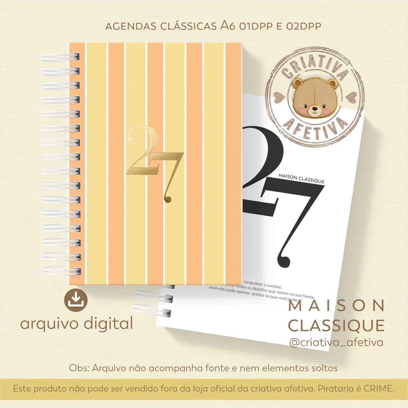 agenda A6 – maison classique 2027 agenda A6 – maison classique 2027 ( Criativa Afetiva ) - Imagem 1